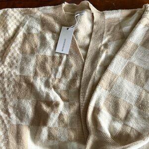 Piper and Scoot checkered cardigan sweater